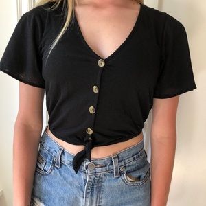 Black crop top